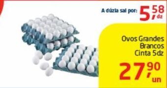 Tenda Atacado Ovos grandes brancos cinta 5dz oferta