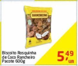 Tenda Atacado Biscoito rosquinha de coco rancheiro 600g oferta