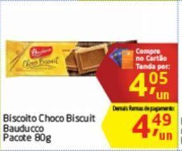 Tenda Atacado Biscoito choco biscuit bauducco 80g oferta