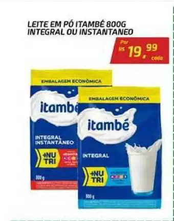 CenterBox Leite Em Pó Itambé 800g Integral Ou Instantaneo oferta