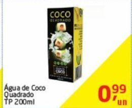 Tenda Atacado Água de coco quadrado tp 200ml oferta