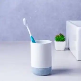 Telhanorte Porta escova de dente para bancada banco e azul yang coisas e coisinhas oferta