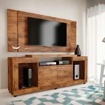 Lojas Koerich Rack com painel para tv oscar jatobá - caemmun oferta