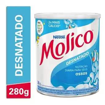 X Supermercados Leite em pó desnatado molico total cálcio nestlé 280g oferta