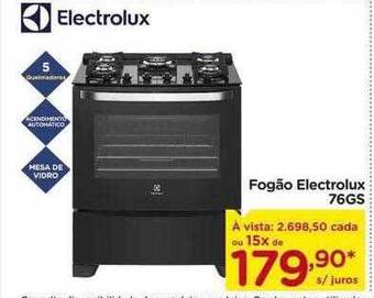 Carrefour Fogão Electrolux 76gs oferta