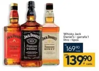 Whisky Jack Daniel's garrafa 1L