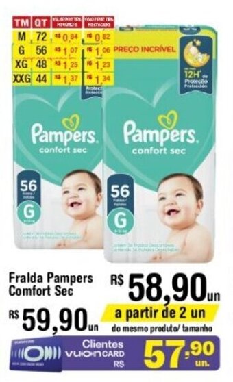 Fort Atacadista Fralda Pampers Confort Sec oferta