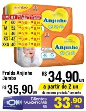 Fort Atacadista Fralda Anjinho Jumbo oferta