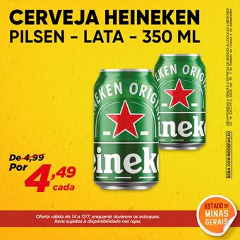 Dia Cerveja Heineken Pilsen lata 350ml oferta