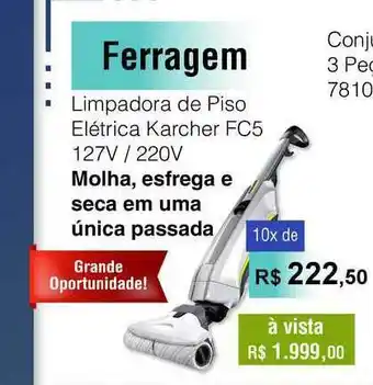Limpador De Piso Elétrica Karcher Fc5 127v 220v Ferragem