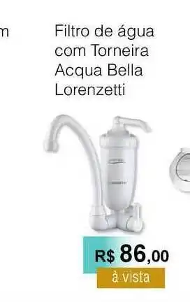 Copercana Filtro De água Com Torneira Acqua Belle Lorenzetti oferta