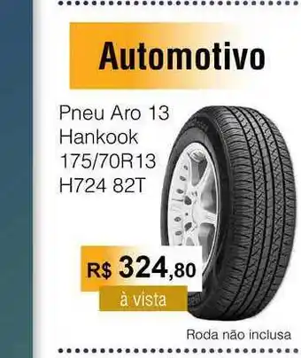 Pneu Aro 13 Hankook 175 70r13 H724 82t