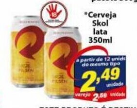 Vencedor Atacadista Cerveja Skol lata 350ml oferta