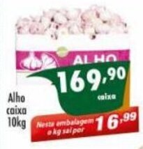 Vencedor Atacadista Alho caixa 10kg oferta