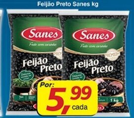 Supermercados Guanabara Feijao Preto Sanes 1kg oferta
