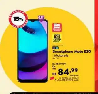 Le Biscuit Smartphone Moto E20 Motorola oferta