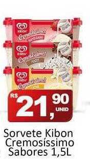 Rede Krill Sorvete Kibon Cremosissimo Sabores oferta