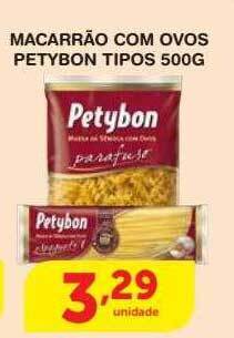 Roldão Macarrão Com Ovos Petybon Tipos oferta