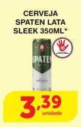 Roldão Cerveja Spaten Lata Sleek oferta