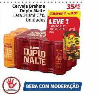 Supermercados Cidade Canção Cerveja Brahma Duplo Malte Lata oferta