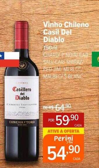 Perini Vinho Chileno Casil Del Diablo oferta