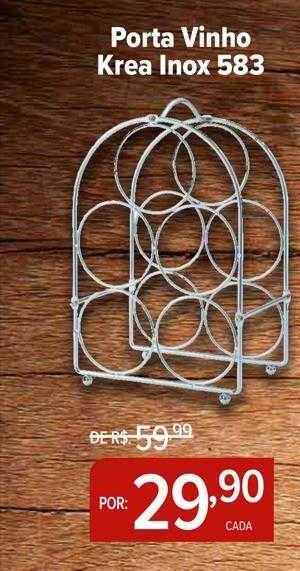Perini Porta Vinho Krea Inox 583 oferta