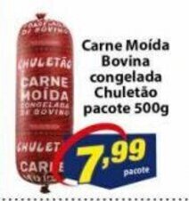 Vencedor Atacadista Carne Moida Bovina Congelada Chuletao pacote 500g oferta