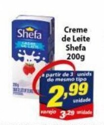 Vencedor Atacadista Creme de leite Shefa 200g oferta