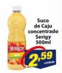 Vencedor Atacadista Suco de Caju Concentrado Serigy 500ml oferta