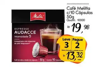 Giassi Supermercados Café Melitta C 10 Cápsulas Leve 3 Pague 2 50g oferta