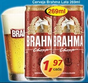 Supermercados Guanabara Cerveja Brahma lata 269ml oferta