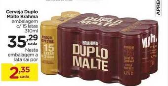 Carrefour Cerveja Duplo Malte Brahma Embalagem C- 15 Latas oferta