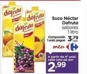 Carrefour Suco Néctar Dafruta Sabores oferta