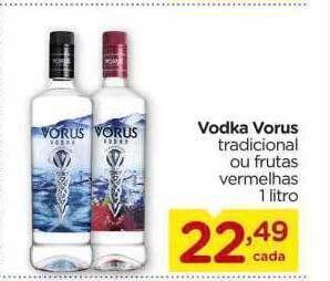 Carrefour Vodka Vorus Tradicional Ou Frutas Vermelhas oferta