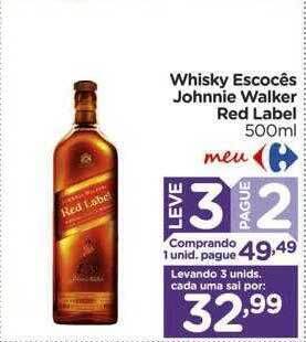 Carrefour Whisky Escocês Johnnie Walker Red Label oferta