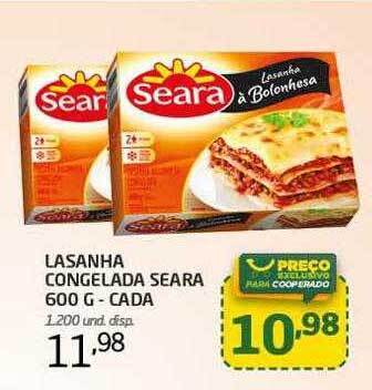 Cooper Lasanha Congelada Seara oferta