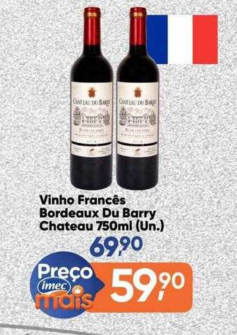 Imec Supermercados Vinho Francês Bordeaux Du Barry Chateau oferta