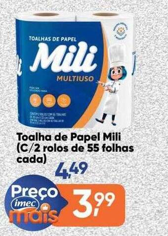 Imec Supermercados Toalha De Papel Mili oferta