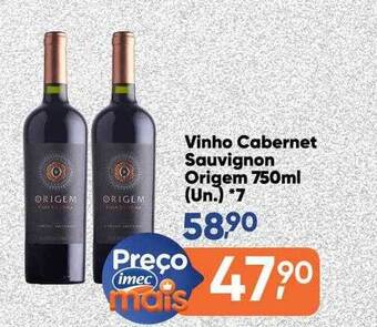 Imec Supermercados Vinho Cabernet Sauvignon Origem oferta