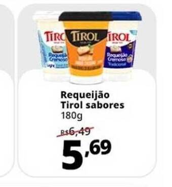 Supermercados Baklizi Requeijão Tirol Sabores oferta