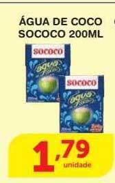 Roldão água De Coco Sococo oferta