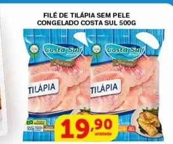 Roldão Filé De Tilápia Sem Pele Congelado Costa Sul oferta