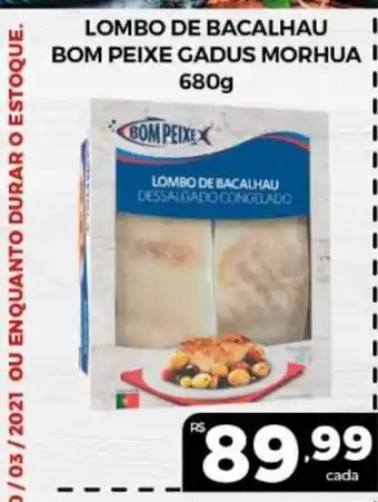 Supermercados Avenida Lombo De Bacalhau Bom Peixe Gadus Morhua 680g oferta