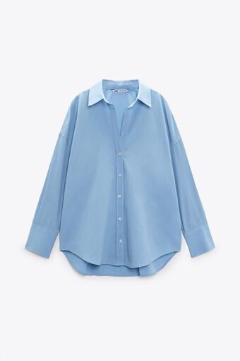 ZARA Camisa de popelina oferta