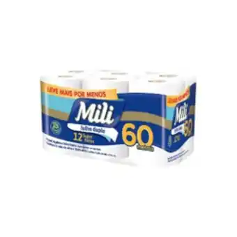 Rede Compras Papel higiênico neutro mili folha dupla 60m 12 unidades oferta
