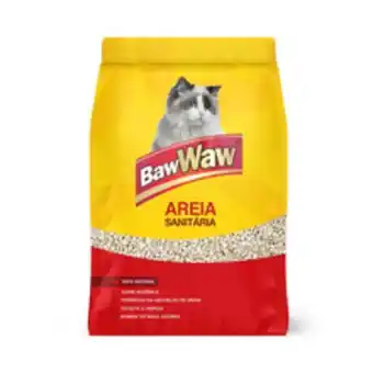 Areia sanitária para gatos baw waw 4kg