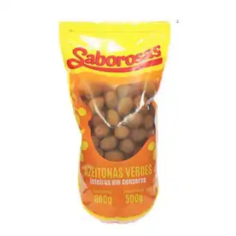 Azeitona verde saborosa 500g sachet