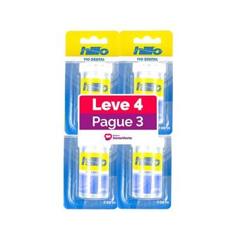 Fio dental hillo tradicional 100m leve 4 pague 3