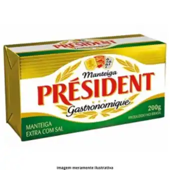 Rede Compras Manteiga president com sal 200g oferta