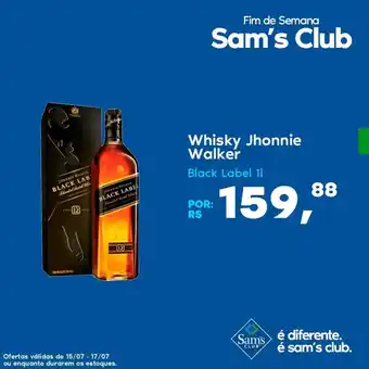 Sam's Club Whisky Johnnie Walker Black Label 1L oferta